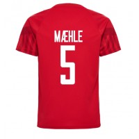 Danmark Joakim Maehle #5 Hemmatröja VM 2022 Korta ärmar